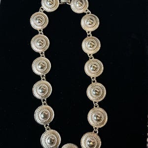 Vintage 1980s gold plated disc medallion chain necklace