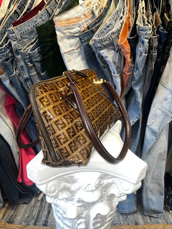 Vintage Y2K Fendi Plastic Covered Zucca FF Logo Shoulder Bag - Etsy