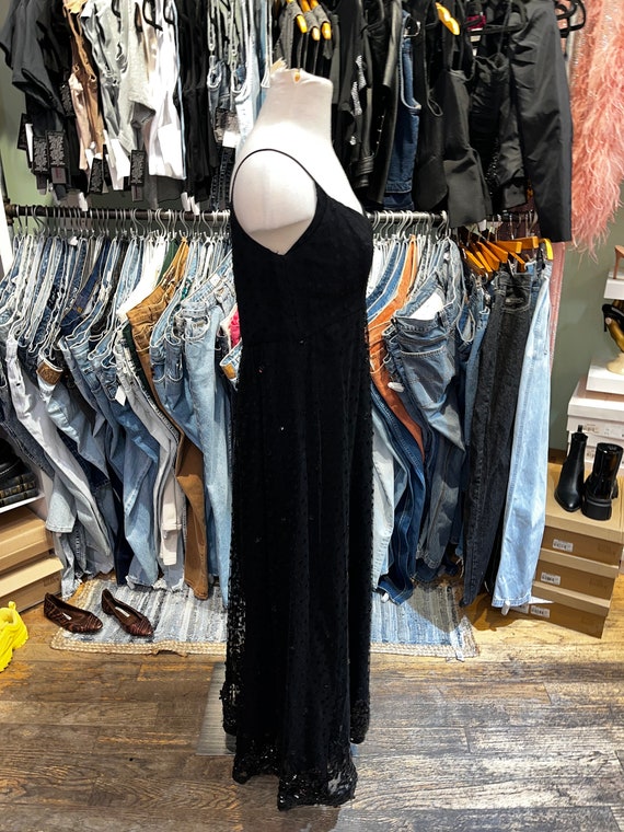 Vintage 1960s Alfred Bosand black tulle sequin babydo… Gem