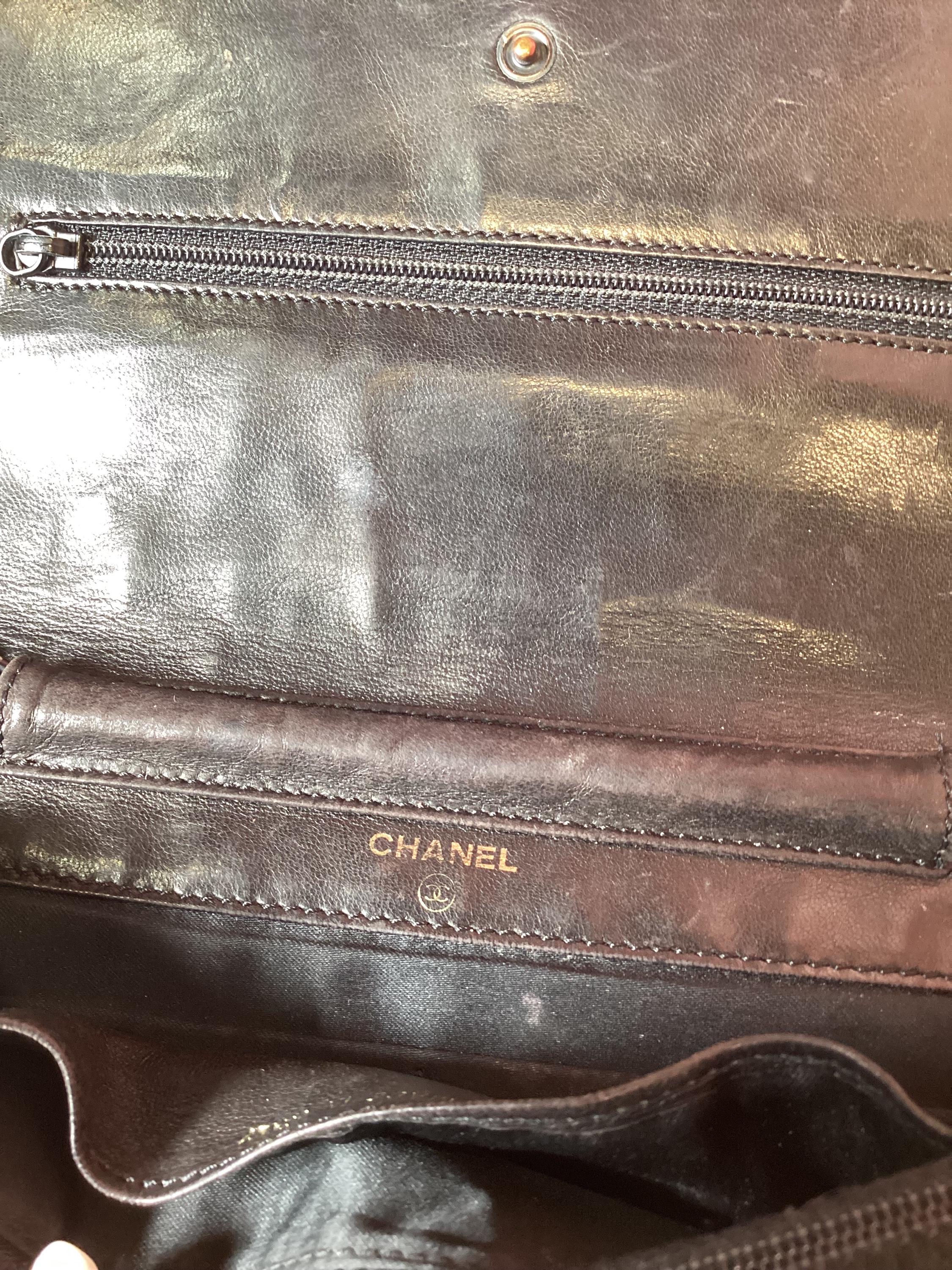 ヴィンテージ Y2K シャネル スポーツ ライン ナイロン レザー クロス