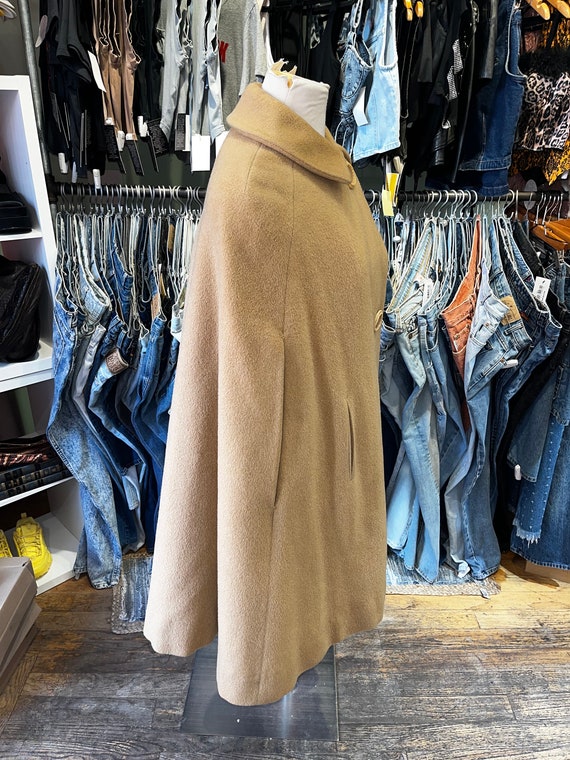Vintage 40s long wool cape jacket - image 2