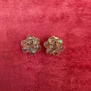 Vintage Flower Clip Earrings