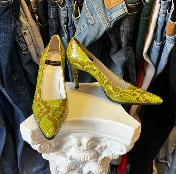 Python Pumps Mid Century 1960’s Vintage Leather Anima… - Gem