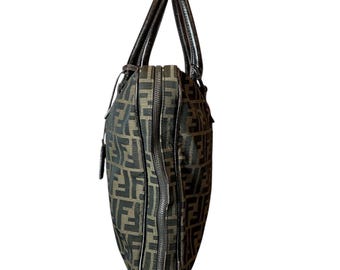 Vintage Y2K Fendi Laptop Zucca FF Logo Lap Top Briefcase Work Bag
