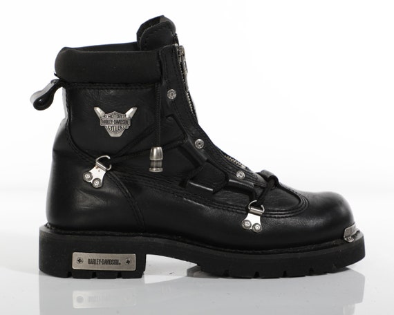 Vtg 90s HARLEY DAVIDSON Leather Chunky Lug Sole Co