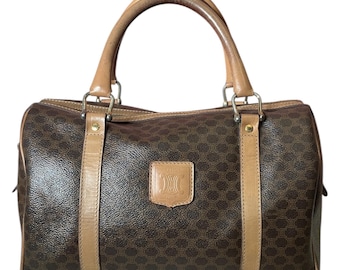 Vintage Celine Macadam Boston Bag - Etsy