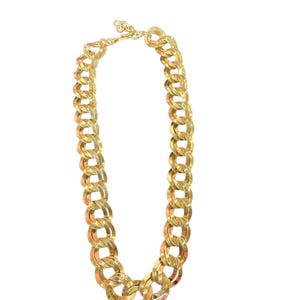 Vintage 80/90’s Vintage Gold Tone Link Chunky Statement Collar necklace