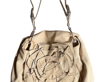 Yves Saint Laurent 2003 Pink Beige Nadja Rose Shoulder Bag - Etsy