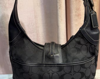 Vintage Y2K Coach Monogram Signature Shoulder Hobo Leather Vintage Y2K Coach Monogram Signature Shoulder Hobo Leather