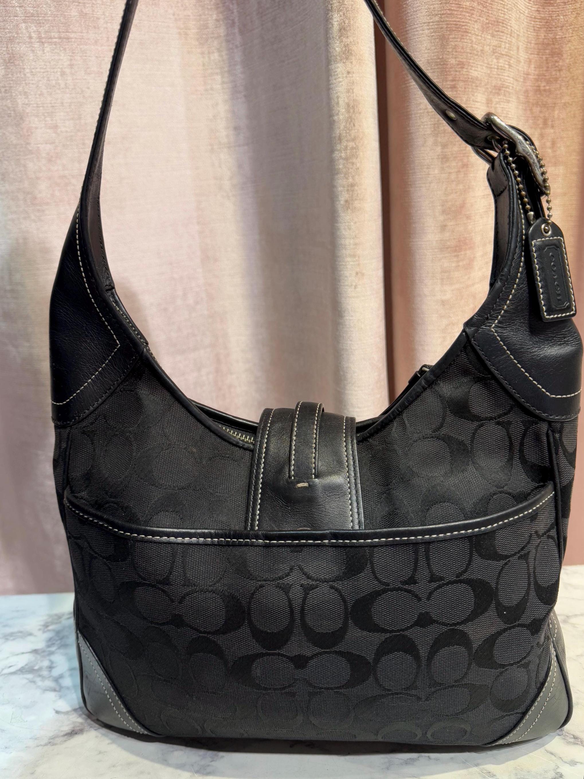 Vintage Y2K Coach Monogram Signature Shoulder Hobo Leather Vintage Y2K Coach Monogram Signature Shoulder Hobo Leather
