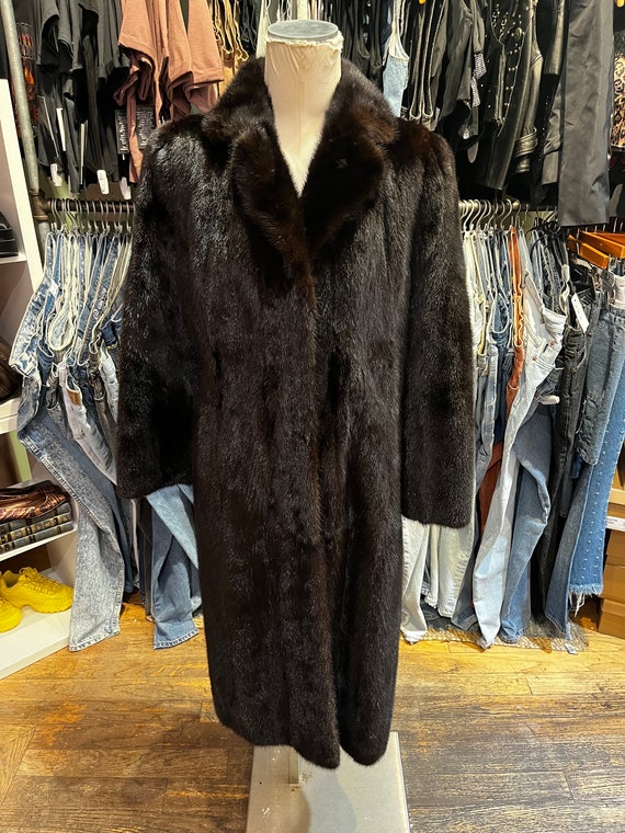 Vintage Brown full length mink coat