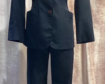 Completo vintage anni '90 con blazer e pantaloni a righe Jean Paul Gaultier - XS