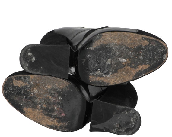 Y2K Biba Suede Leather Chunky Platform High Heel … - image 5