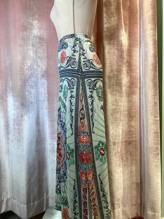 Vintage Y2K 90s Jean Paul Gaultier Soliel Maxi Mesh Currency Print