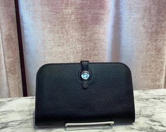 Genuine Leather Passport Bi-fold Wallet Clutch Bag