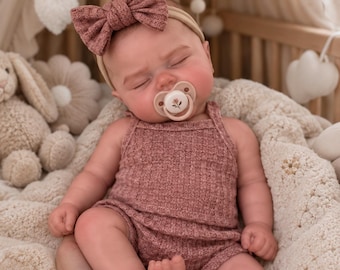 READY TO SHIP! Full Body Silicone Reborn Baby Doll Girl | 13" Realistic Lifelike Reborn Girl | Weighted Sleeping Newborn Doll for Gift