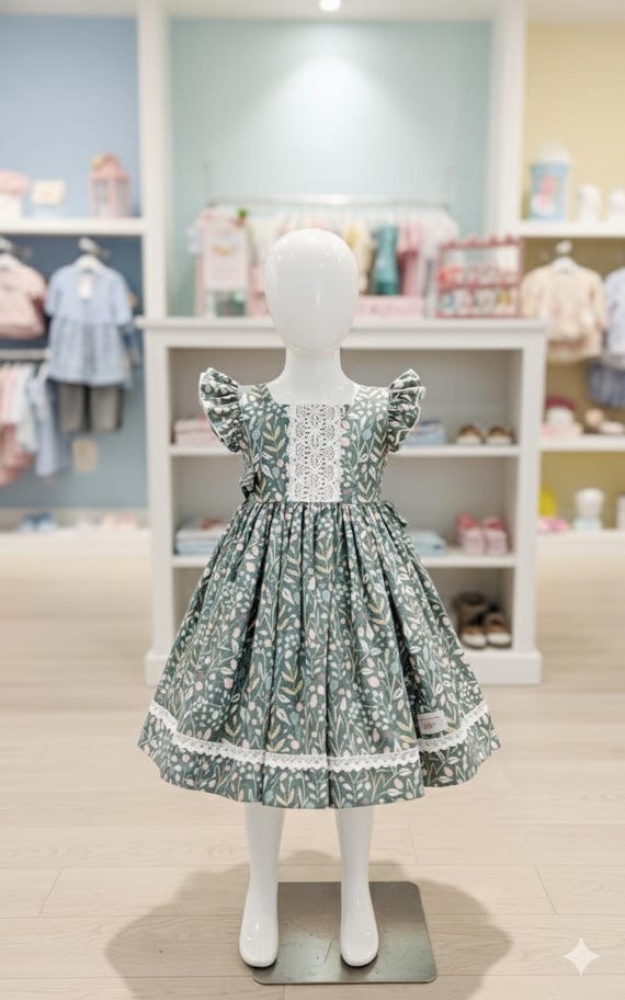 green easter dress toddler Gelikeya Easter Dresses for Toddler Girls Size 5T Fashion Design Girls Solid Color Summer Dress Skirt Sleeveless Little Princess Dress(Toddlers, Z06-Green, 5-6 Years)