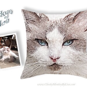 Ultra suède stof ragdoll kattenkussen, digitale print stof accent kussenhoes, schattige plaid kussen kat lover cadeau, kattenneus huisdier liefhebbers cadeau
