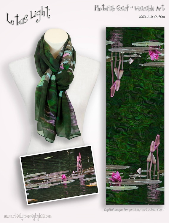 Blue Green Tone Floral Flower Print Fashion Neck Scarf Tie Head Wrap Accessories