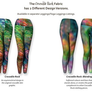 Colorful wide band yoga leggings, rainbow tall women leggings, extra wide waistband yoga full length and capri leggings, fashion leggings image 7