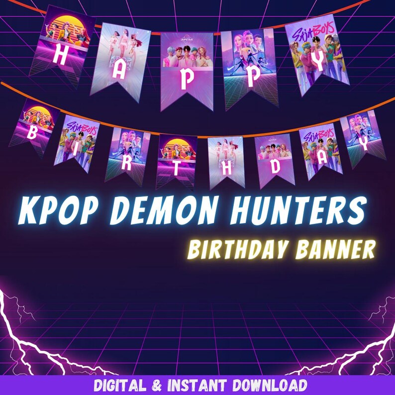Property Label Sample X18 Editable KPOP Demon Hunters Labels| Anime Birthday Bundle| Kpop ...