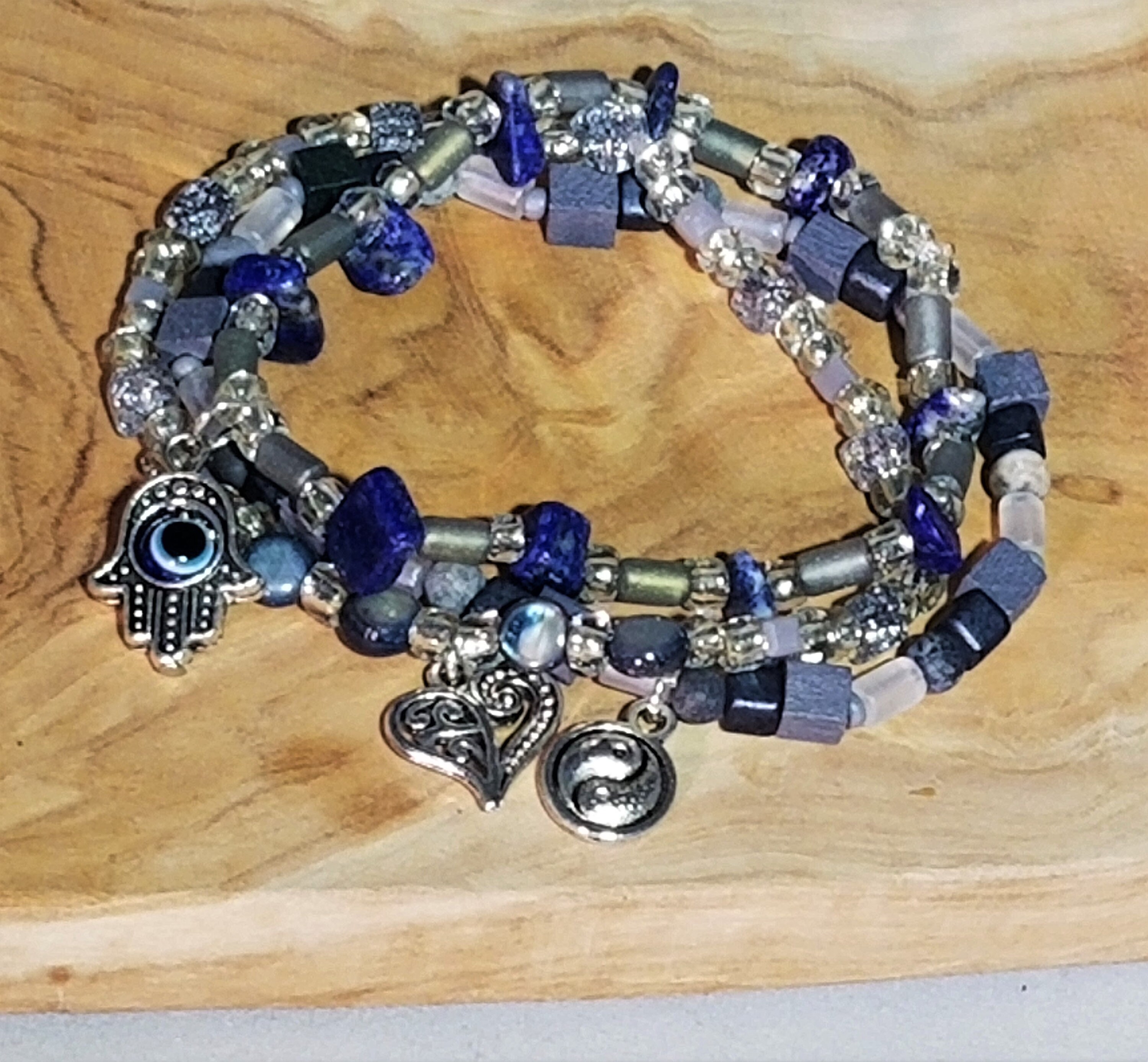 Protection Charm Bracelet Set Handmade | Etsy