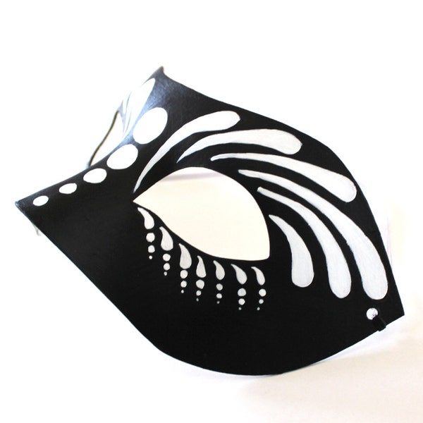 Weißen und schwarzen Karnevalsmaske für Männer, schwarz männlich venezianische Maske für Abschlussball, Purim-Parade, Halloween-Party oder Karneval Feier