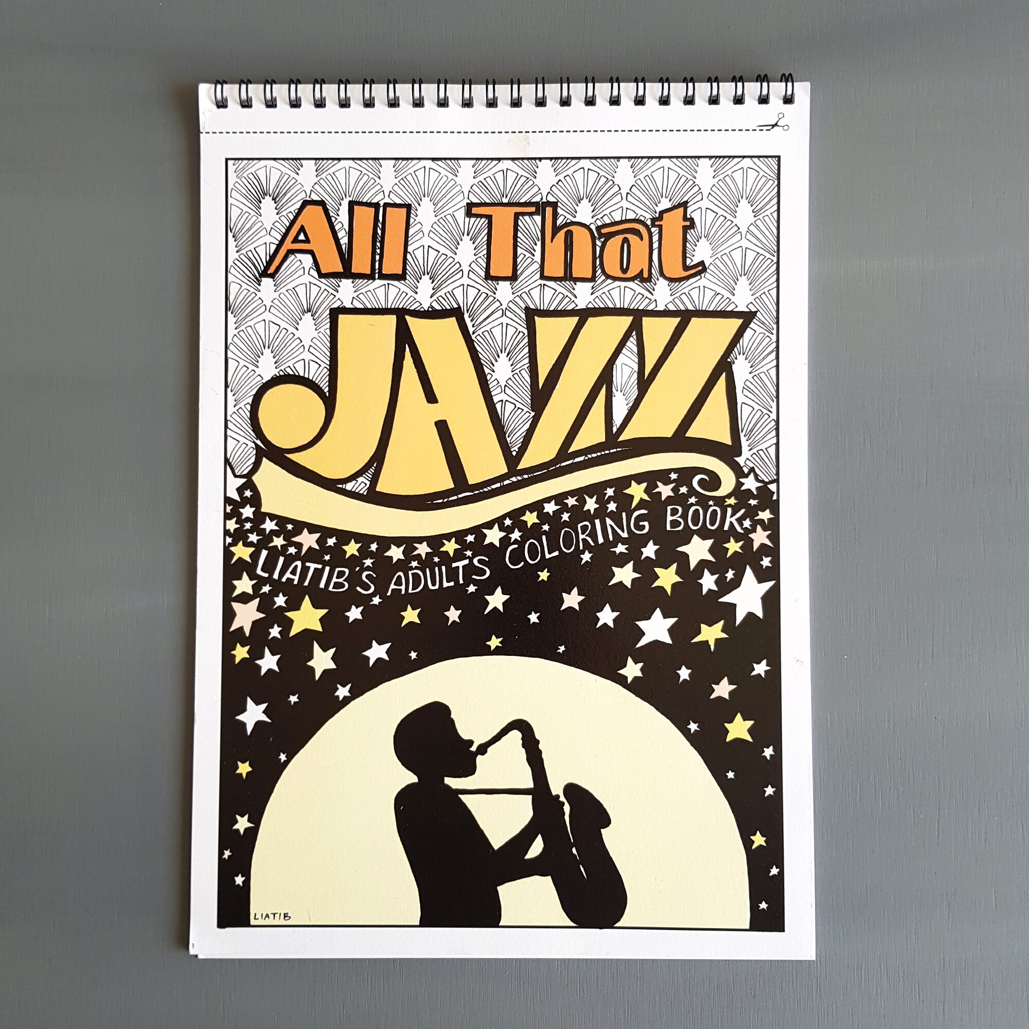 Jazz Style Printable Adults Coloring Book , Great Antistress Gift for ...
