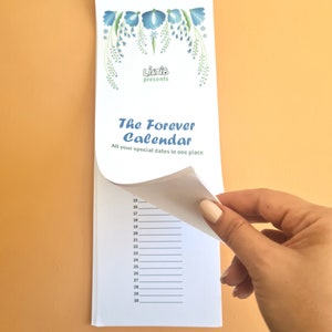 Druckbare 12 Monate Forever Kalender mit bunten ungarischen Blumen Dekor tolles Geschenk für einen Blumenliebhaber für das neue Jahr Planer Geschenk