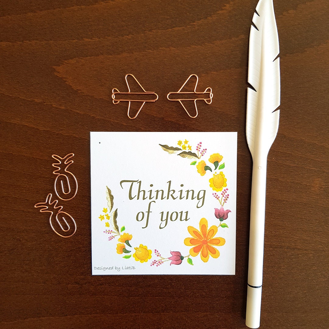 Printable Thinking of You Greeting Card With Colorful Hungarian Flowers ...