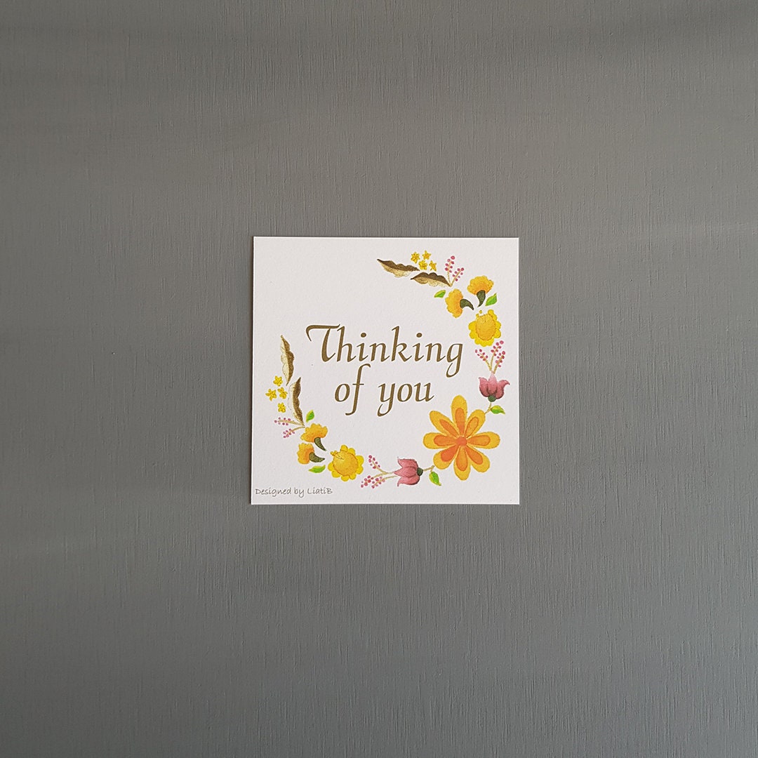 Printable Thinking of You Greeting Card With Colorful Hungarian Flowers ...