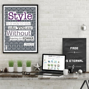 Style and Fashion quote poster for instant download great inspiring words for teen room decor as motivational decor and housewarming gift image 4