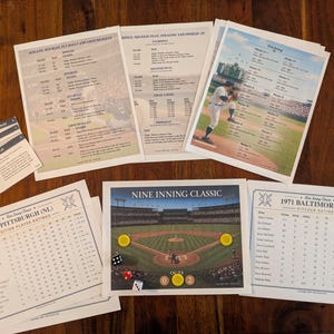 Klassisches Baseball-Brettspiel mit neun Innings