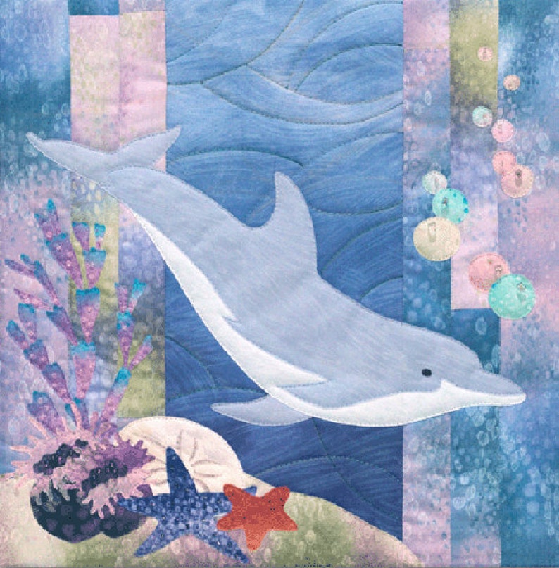 Sea Breeze Quilt Block Series Dolphin /& Starfish Block 4 Tweedle Dee McKenna Ryan