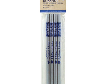 Roxanne's Quilt Marking Pencils, 4 Silver, Water Soluble, for Quilting & Sewing