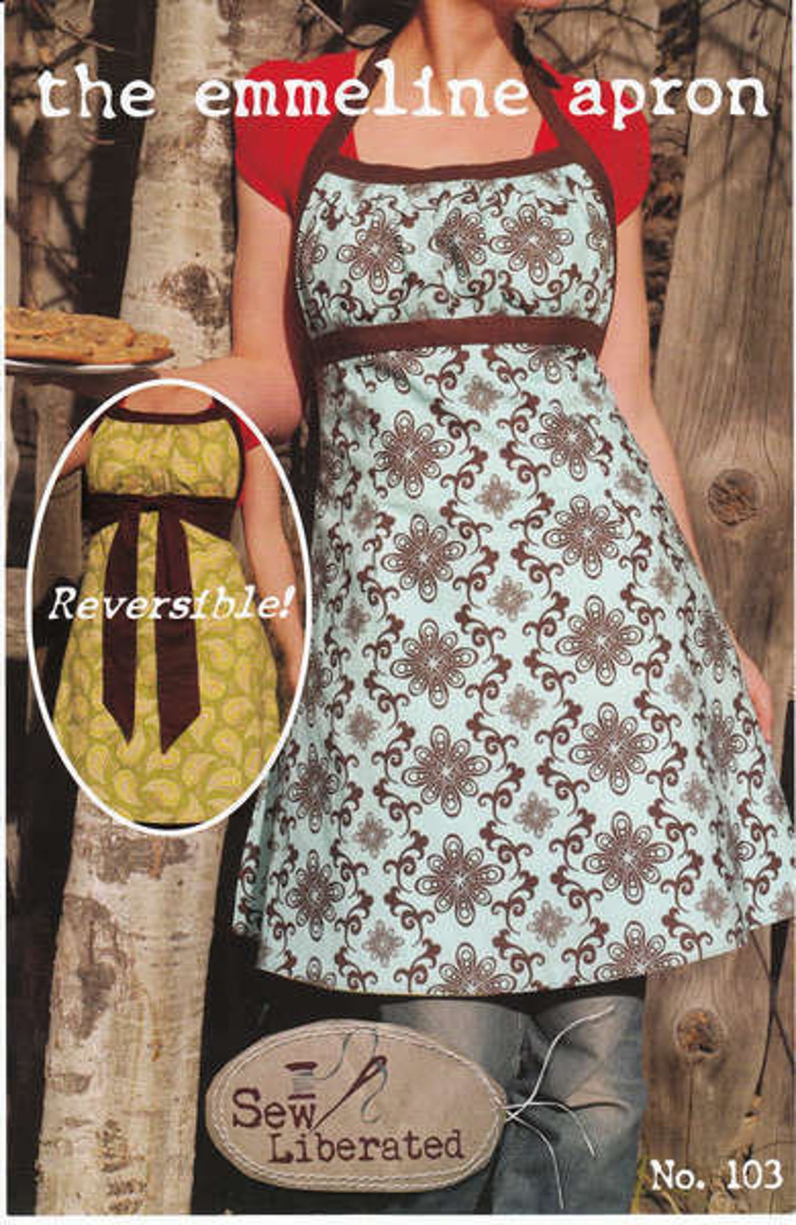 Women's Reversable Apron Pattern Emmeline Sew Liberated Etsy