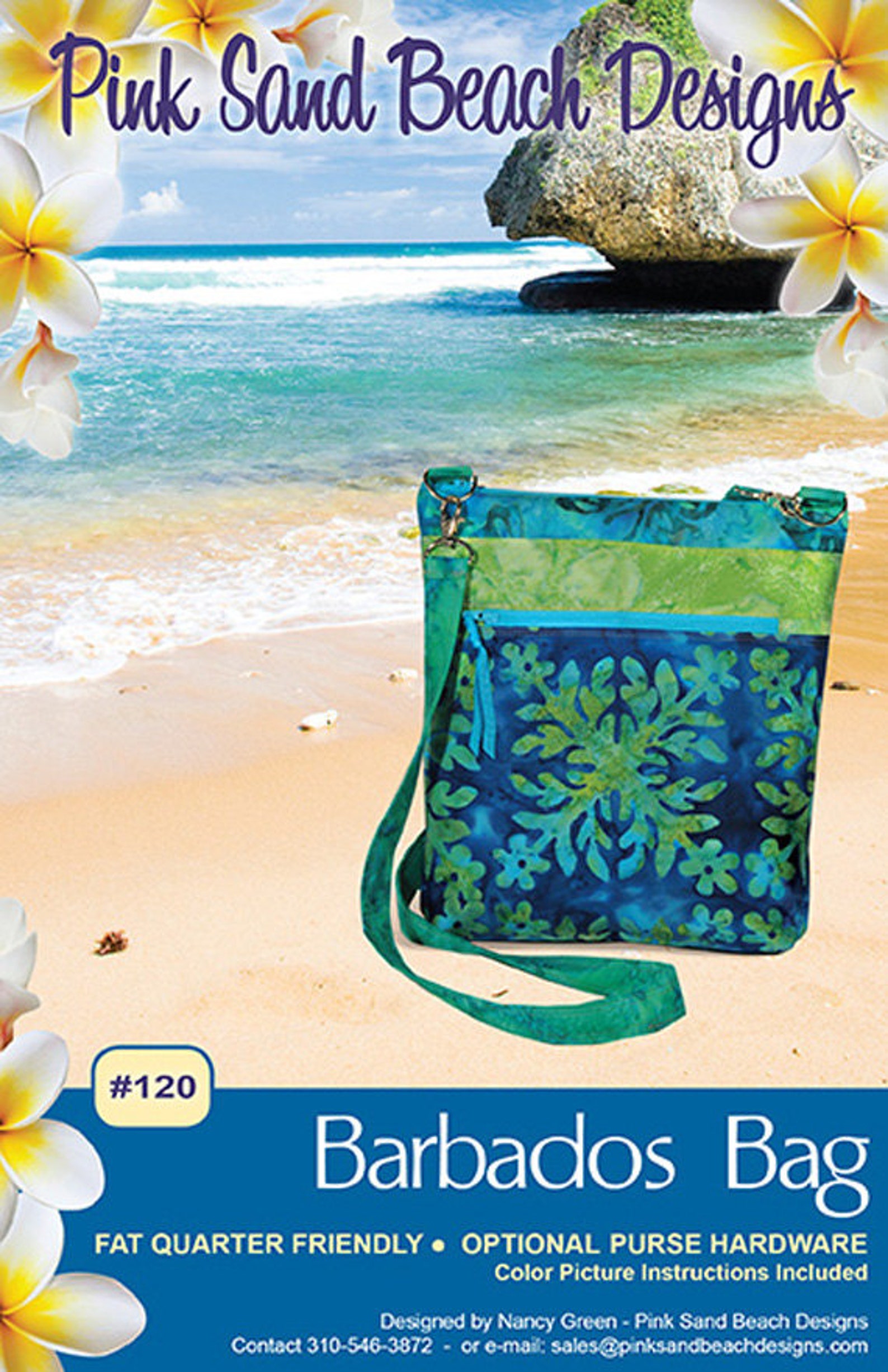 Barbados Bag Pattern to Make Pocket DIY Sewing Pink Sand Etsy