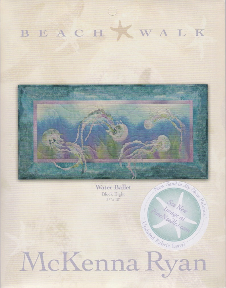 Beach Walk, McKenna Ryan, Quilt Block Series, Water Ballet, Block 8, DIY Jellyfish image 1