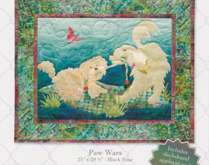 Paw Wars, Mckenna Ryan, Dog Park Quilt Pattern Series, Block Four, Dogs