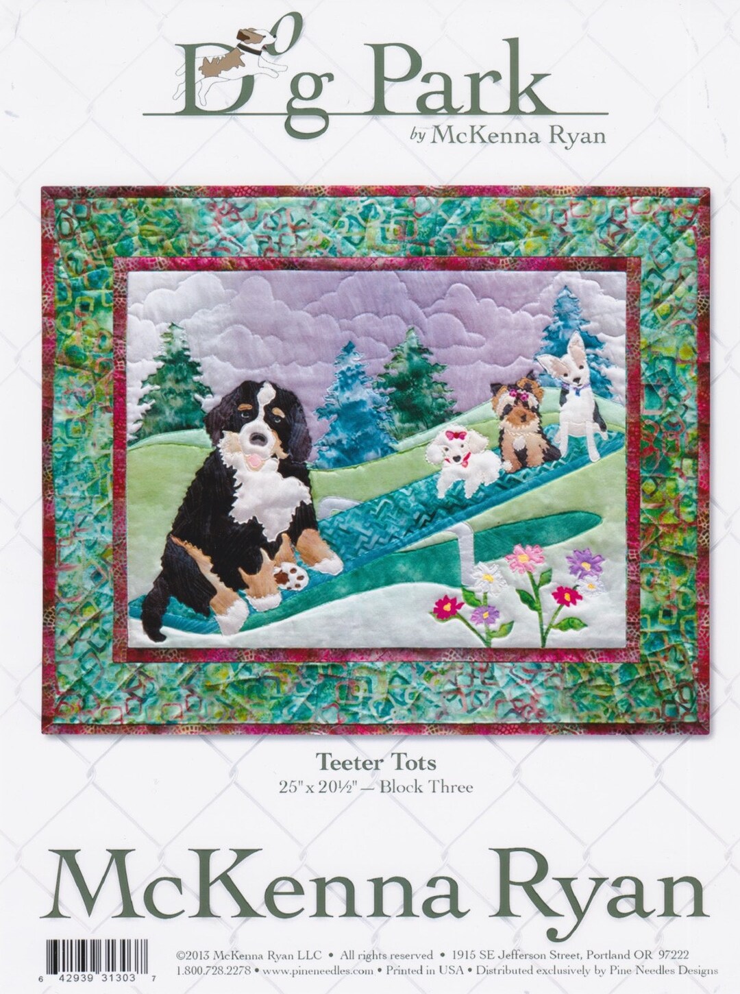 Teeter Tots, Mckenna Ryan, Dog Park Quilt Pattern Series, Block 3, Dogs