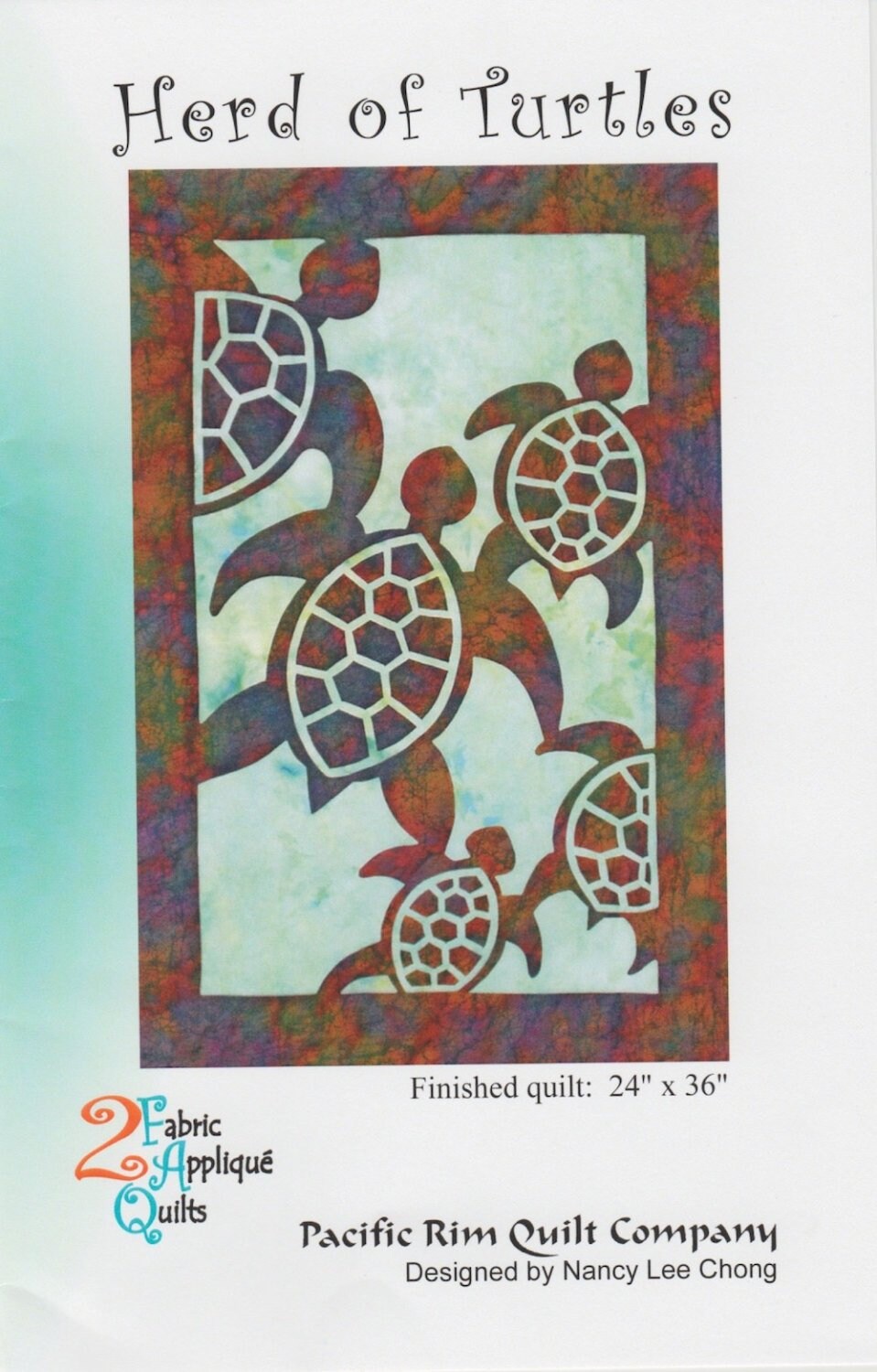 herd of turtles quilt pattern hawaiian applique pacific rim etsy