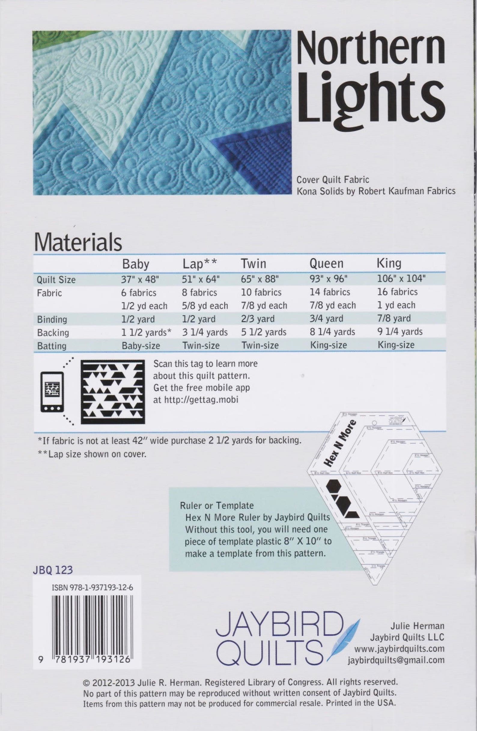 Northern Lights Jaybird Quilts DIY Quilt Pattern 5 Sizes Etsy