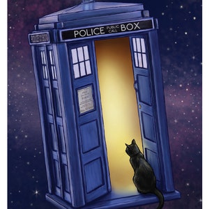 Tardis Cat 11x17 Poster