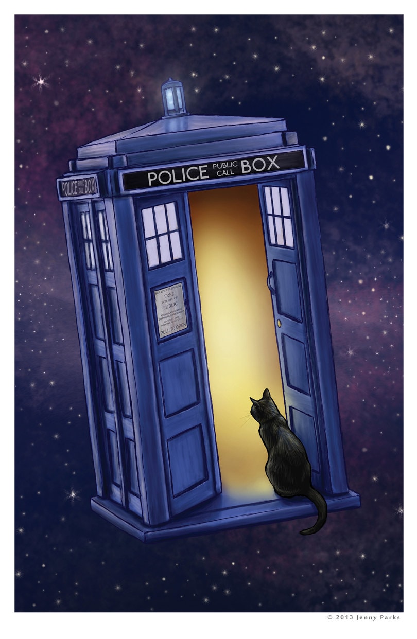 Discover TARDIS Katze Dr Who Film Poster