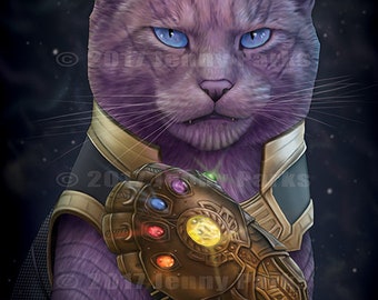 thanos cat collar