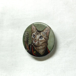 Katniss Cat Button: Hunger Games Fan Art (1.5")