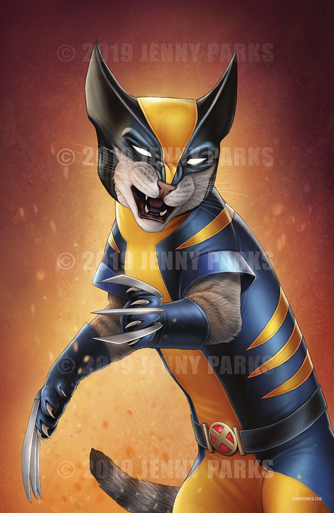 Wolverine Cat 11x17 Poster Etsy