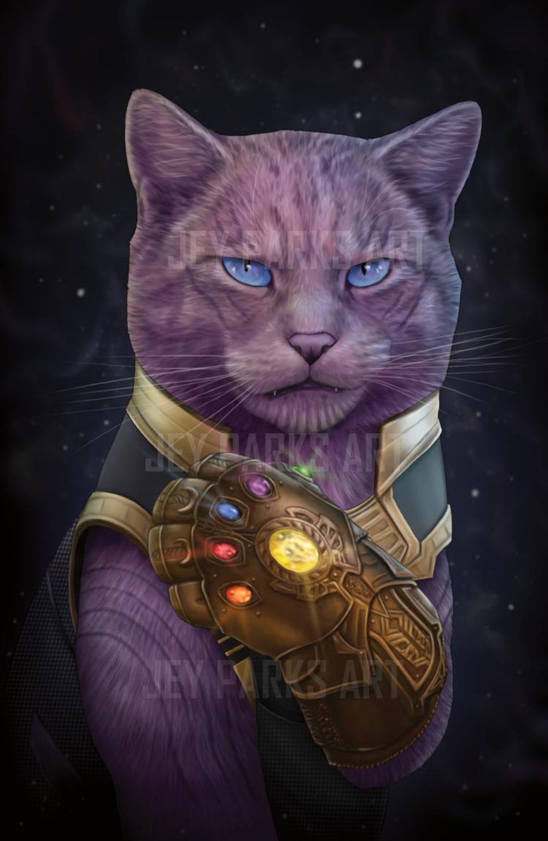 Thanos Cat 11x17 Poster