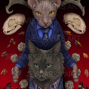 Hannibal Cats 4x6 postcard