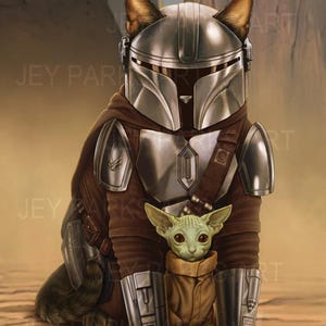 Meowndalorian 4x6 Postcard